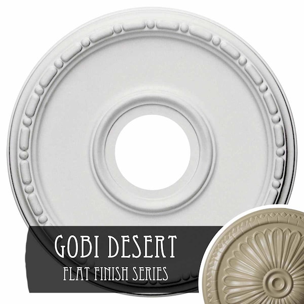 Ekena Millwork Medea Ceiling Medallion (Fits Canopies up to 5 3/8"), 16 1/2"OD x 3 7/8"ID x 1 1/2"P, Gobi Desert CM16MEGDF - main